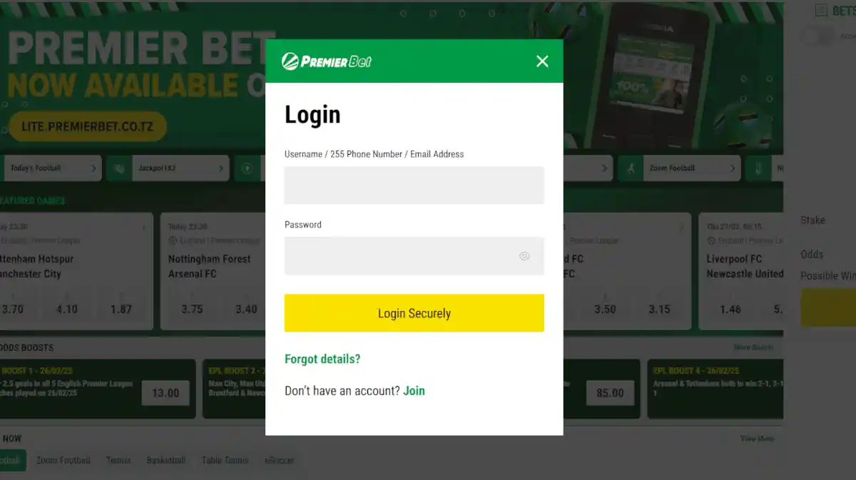 Premier Bet Zone Login